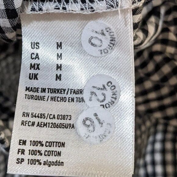 American eagle | ruffle gingham crop tank top - Picture 7 of 8